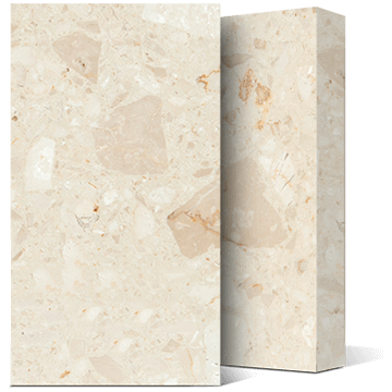 Classic beige coloured engineered marble