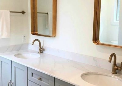 essastone unique calacatta series bathroom vanity splashback
